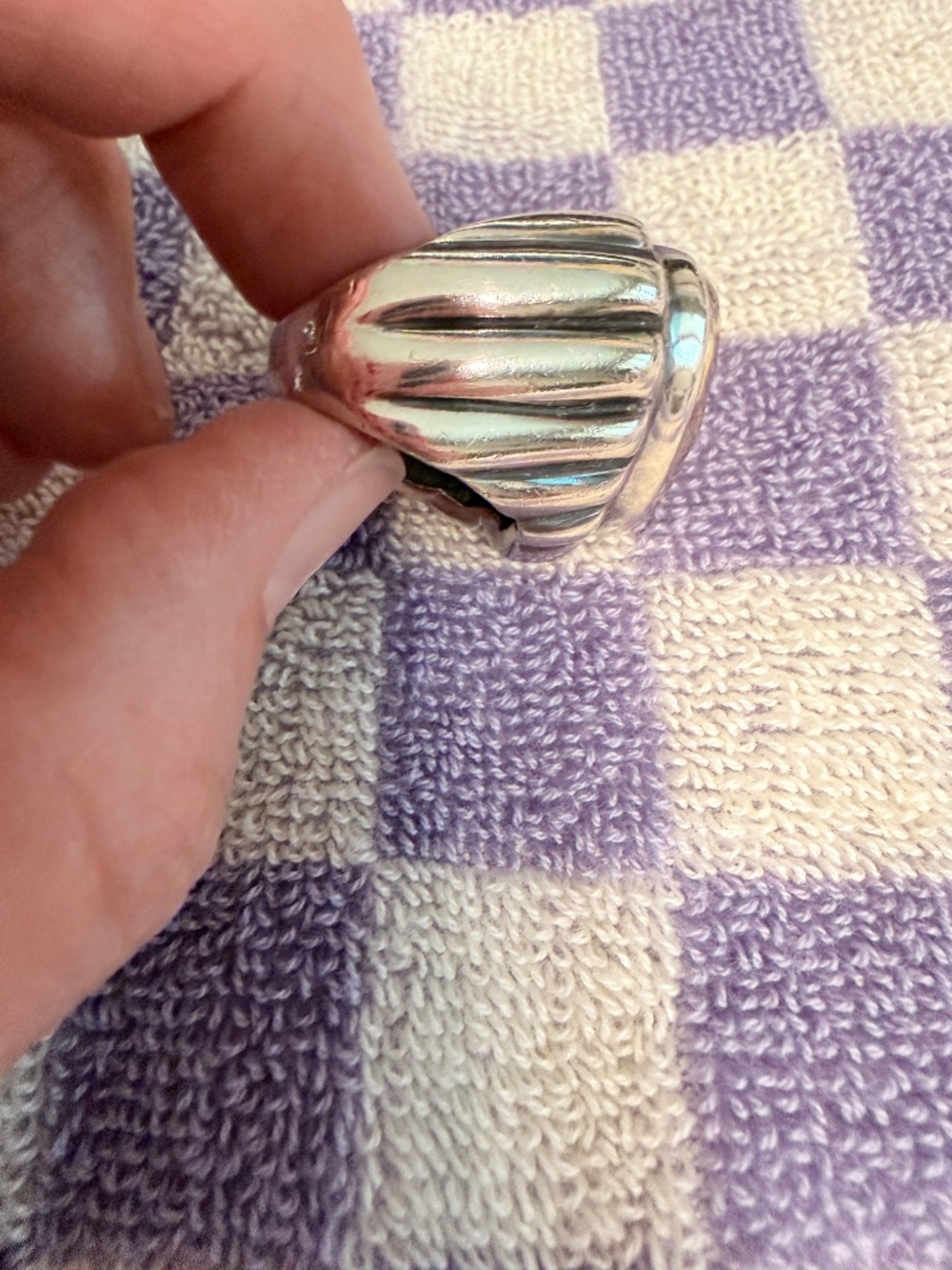 Dian Malouf Large silver and gold ❤️ ring - Picture 5 of 7